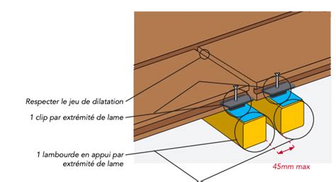 Représentation schématique d'une double structure de lambourdes
