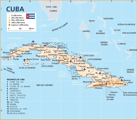 Carte de Cuba avec indication de Puerto Padre