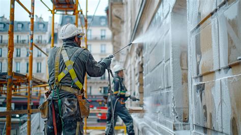 Schéma illustrant l'application d'hydrofuge sur une façade