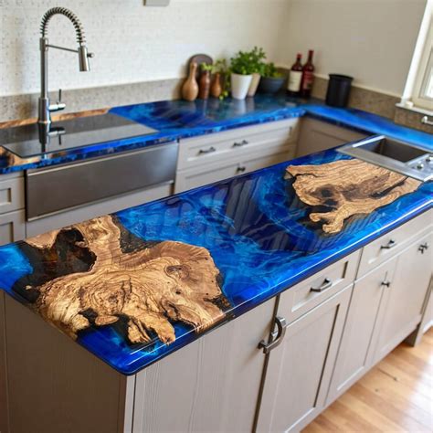 Epoxy resin kitchen countertop