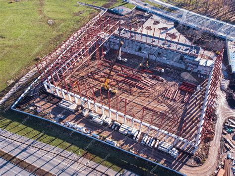 Vue aérienne d'un chantier de construction
