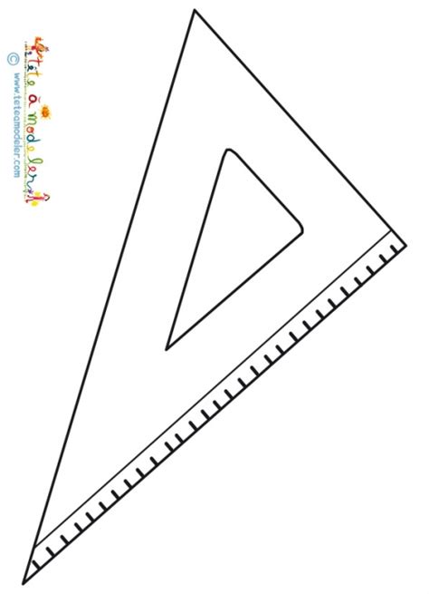 Dessin d'une équerre de menuisier