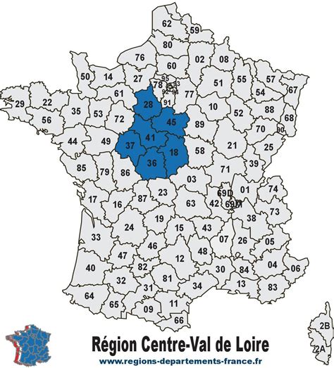 Carte de la région Centre-Val de Loire mettant en évidence le département du Loiret et la localisation de Nibelle.