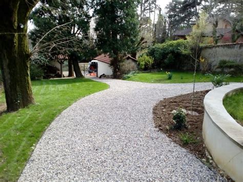 Dalles stabilisatrices de gravier installées dans une allée de jardin