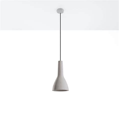 Suspension béton blanc design industriel