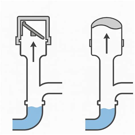 Illustration d'un clapet anti-vide et d'un aérateur