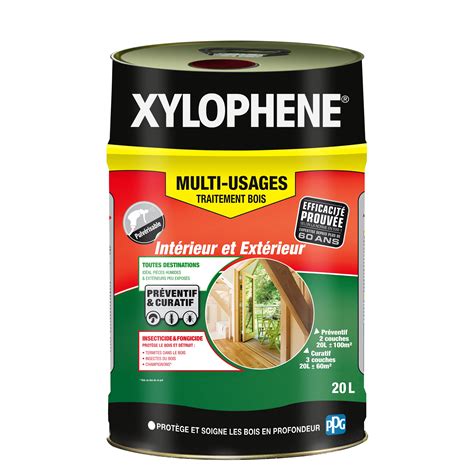 Emballage d'un produit de traitement du bois de type xylophène
