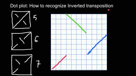 Représentation d'une inversion dans un dot plot.