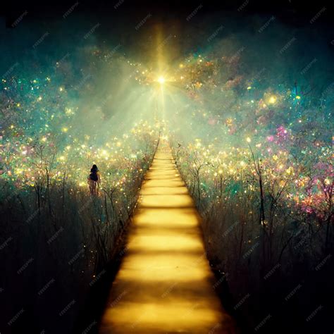 Lumière divine éclairant un chemin