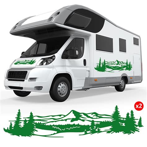 collection de stickers pour camping car avec différents motifs