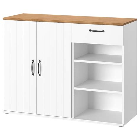 Buffet IKEA SKRUVBY en bois et blanc