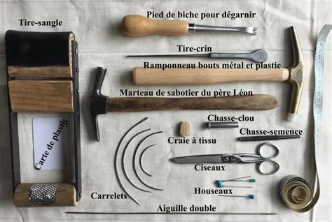 Outils de tapisserie pour clouer du tissu