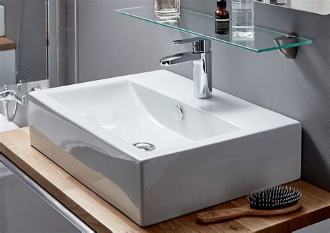 Vasque rectangulaire en céramique blanche GoodHome Albena