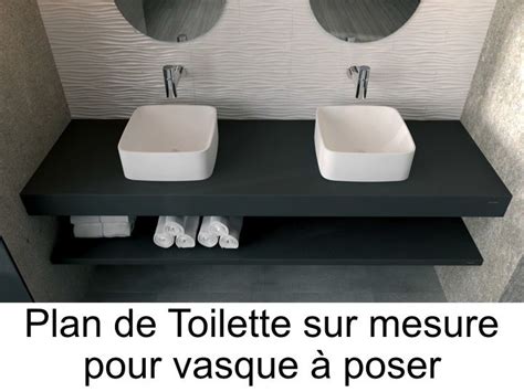 Plan de toilette pour vasque à poser