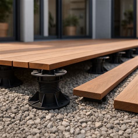 Divers types de plots pour terrasse en bois