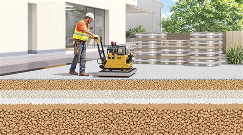 Préparation du sol pour une terrasse sur plots avec film géotextile