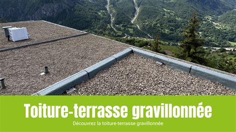 Vue d'une toiture terrasse gravillonnée