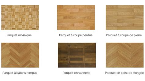 Différents types de parquets en bois