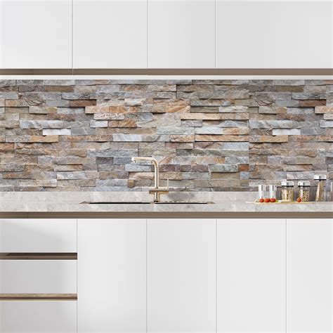 Schéma d'installation d'une crédence adhésive