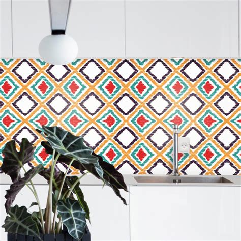 Collection de crédences adhésives avec divers motifs décoratifs