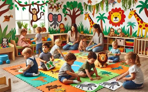 Animation d'éveil pour enfants dans une crèche